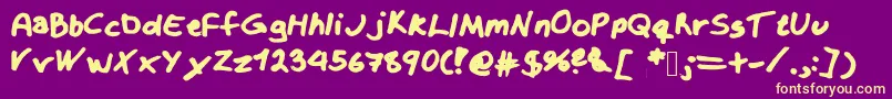 Krizzy Font – Yellow Fonts on Purple Background