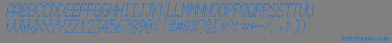 Alpine7558m Font – Blue Fonts on Gray Background