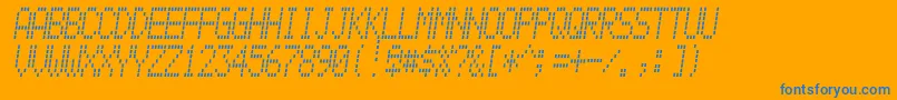 Шрифт Alpine7558m – синие шрифты на оранжевом фоне