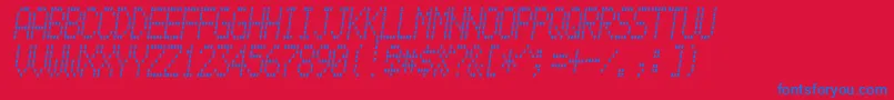 Alpine7558m Font – Blue Fonts on Red Background