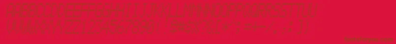 Alpine7558m Font – Brown Fonts on Red Background