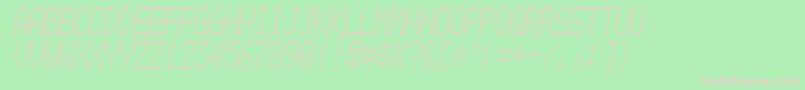 Alpine7558m Font – Pink Fonts on Green Background