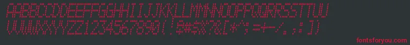 Alpine7558m Font – Red Fonts on Black Background
