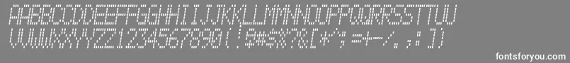 Шрифт Alpine7558m – белые шрифты на сером фоне