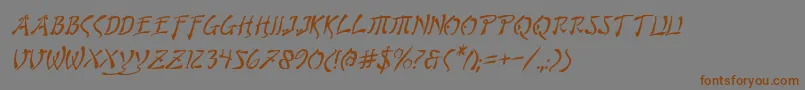 More about Bushidoi Font Bushidoi Font – Brown Fonts on Gray Background