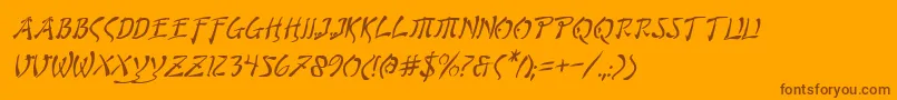 Подробнее о шрифте Bushidoi Шрифт Bushidoi – коричневые шрифты на оранжевом фоне