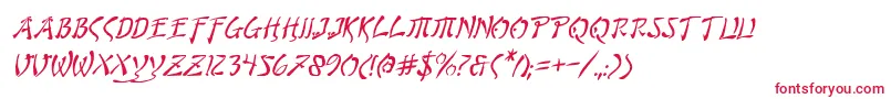 Bushidoi Font – Red Fonts on White Background
