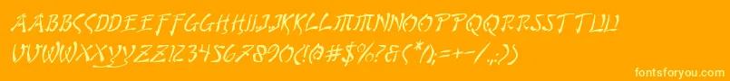 More about Bushidoi Font Bushidoi Font – Yellow Fonts on Orange Background