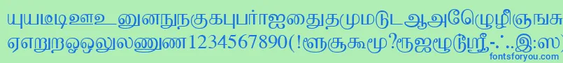 En savoir plus sur la police BaaminiPlain Police BaaminiPlain – polices bleues sur fond vert