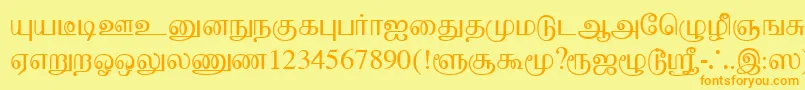 Подробнее о шрифте BaaminiPlain Шрифт BaaminiPlain – оранжевые шрифты на жёлтом фоне