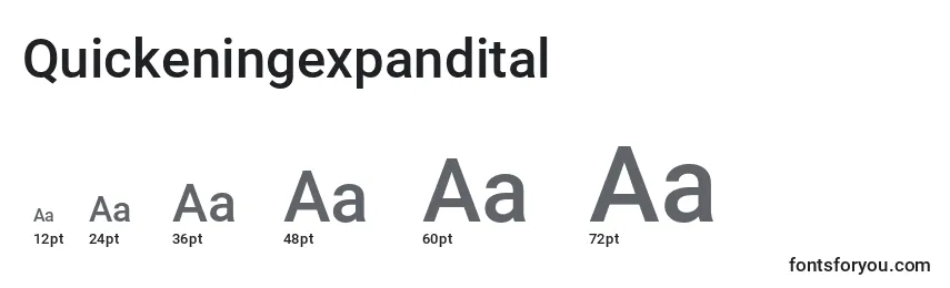 Размеры шрифта Quickeningexpandital