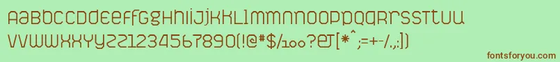 Шрифт PictavesLight – коричневые шрифты на зелёном фоне