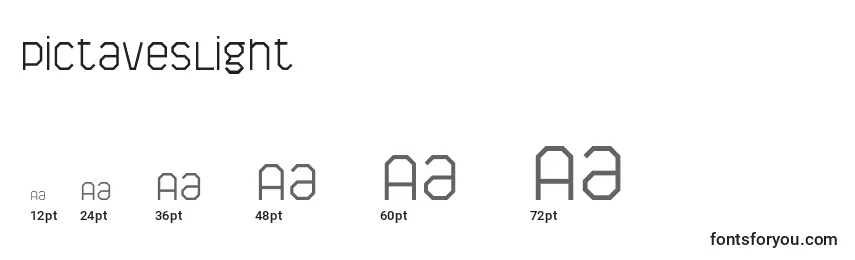 PictavesLight Font Sizes
