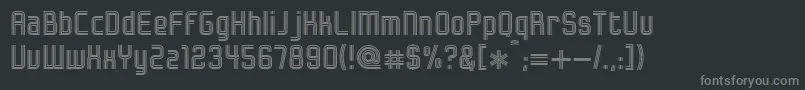 Шрифт BonzerHerzogenaurach – серые шрифты на чёрном фоне