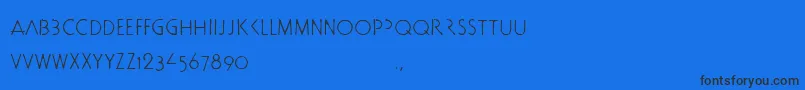 Docbtrial Font – Black Fonts on Blue Background