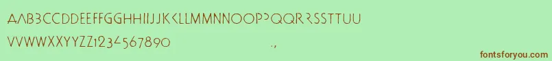 Docbtrial Font – Brown Fonts on Green Background