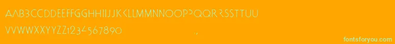 Docbtrial Font – Green Fonts on Orange Background