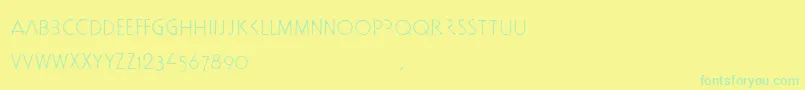 Docbtrial Font – Green Fonts on Yellow Background