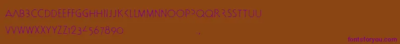 Docbtrial Font – Purple Fonts on Brown Background