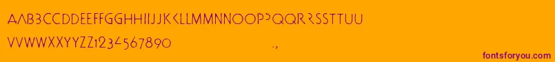 Docbtrial Font – Purple Fonts on Orange Background