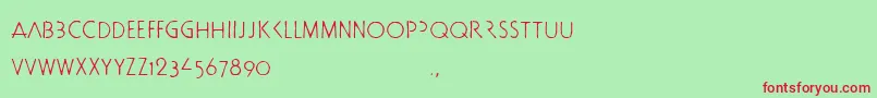 Docbtrial Font – Red Fonts on Green Background