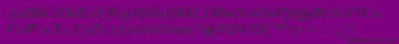 BellmtstdSemibolditalic-Schriftart – Schwarze Schriften auf violettem Hintergrund