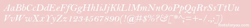 BellmtstdSemibolditalic Font – White Fonts on Pink Background