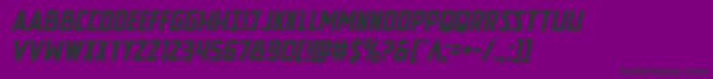 Czcionka Newcomictitleital – czarne czcionki na fioletowym tle