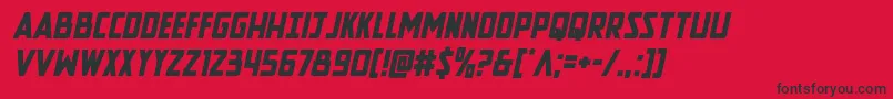 Newcomictitleital Font – Black Fonts on Red Background