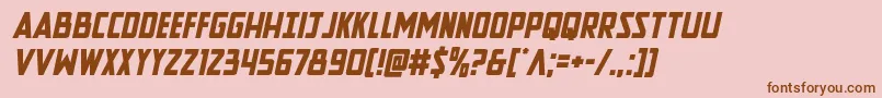 Weitere Informationen zur Newcomictitleital-Schriftart Newcomictitleital-Schriftart – Braune Schriften auf rosa Hintergrund