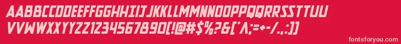Newcomictitleital Font – Pink Fonts on Red Background