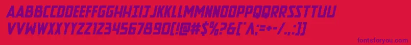Newcomictitleital Font – Purple Fonts on Red Background