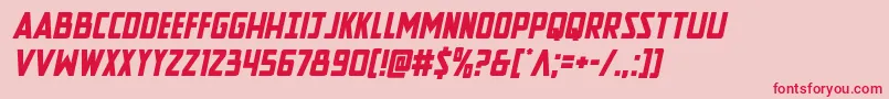 フォントNewcomictitleital – ピンクの背景に赤い文字