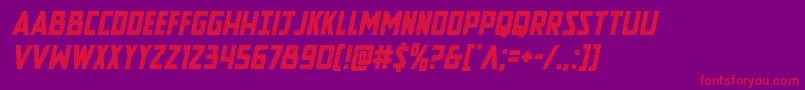 Newcomictitleital Font – Red Fonts on Purple Background