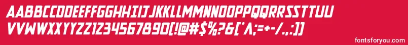 Newcomictitleital Font – White Fonts on Red Background