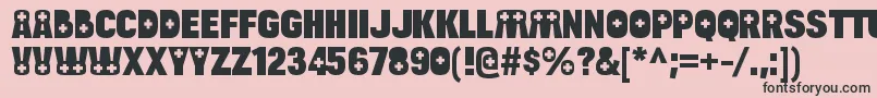 BulltoadhealthRegular Font – Black Fonts on Pink Background