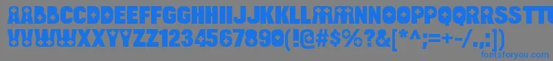 BulltoadhealthRegular Font – Blue Fonts on Gray Background