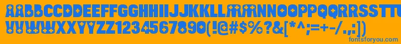 BulltoadhealthRegular Font – Blue Fonts on Orange Background
