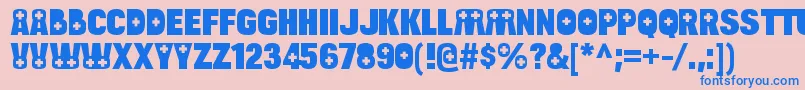 BulltoadhealthRegular Font – Blue Fonts on Pink Background