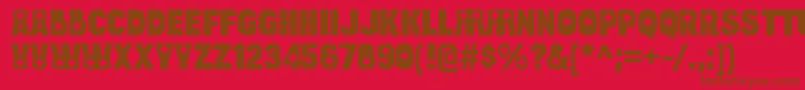 BulltoadhealthRegular Font – Brown Fonts on Red Background