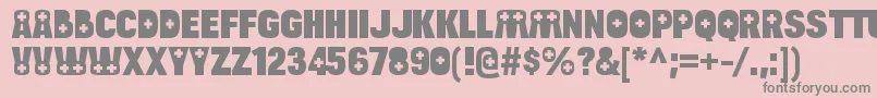 BulltoadhealthRegular Font – Gray Fonts on Pink Background