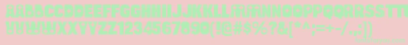 BulltoadhealthRegular Font – Green Fonts on Pink Background