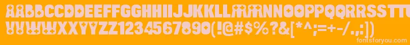 BulltoadhealthRegular Font – Pink Fonts on Orange Background