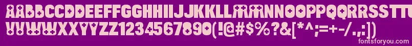 BulltoadhealthRegular Font – Pink Fonts on Purple Background