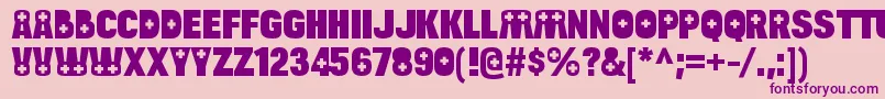 BulltoadhealthRegular Font – Purple Fonts on Pink Background