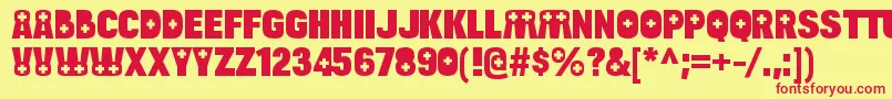 BulltoadhealthRegular Font – Red Fonts on Yellow Background