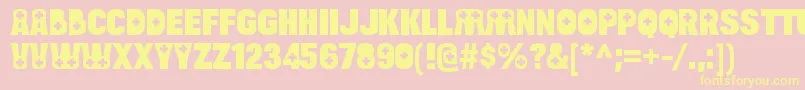 BulltoadhealthRegular Font – Yellow Fonts on Pink Background