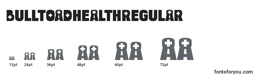 Размеры шрифта BulltoadhealthRegular