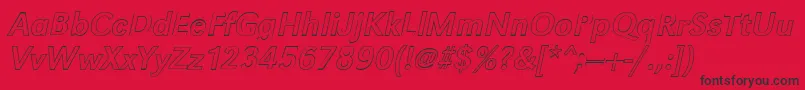 GroteskouItalic Font – Black Fonts on Red Background