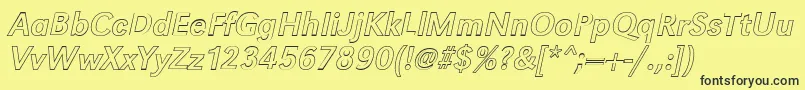 GroteskouItalic Font – Black Fonts on Yellow Background